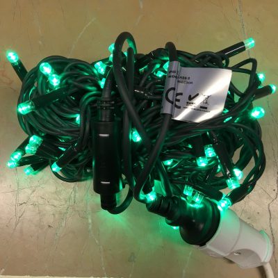 İp led IP65 eklenebilir yeşil ışık yeşil kablo 100 led