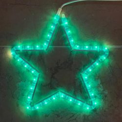 Flaman ışıklı yıldız figürü yeşil