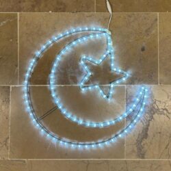 Led ışıklı hilal figürü 50cm beyaz